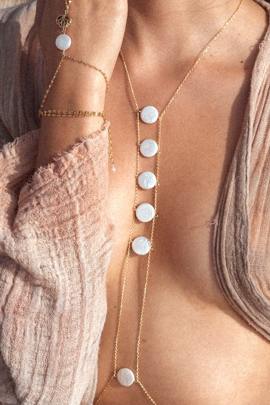 Rise of the Goddess Flat White Body Chain