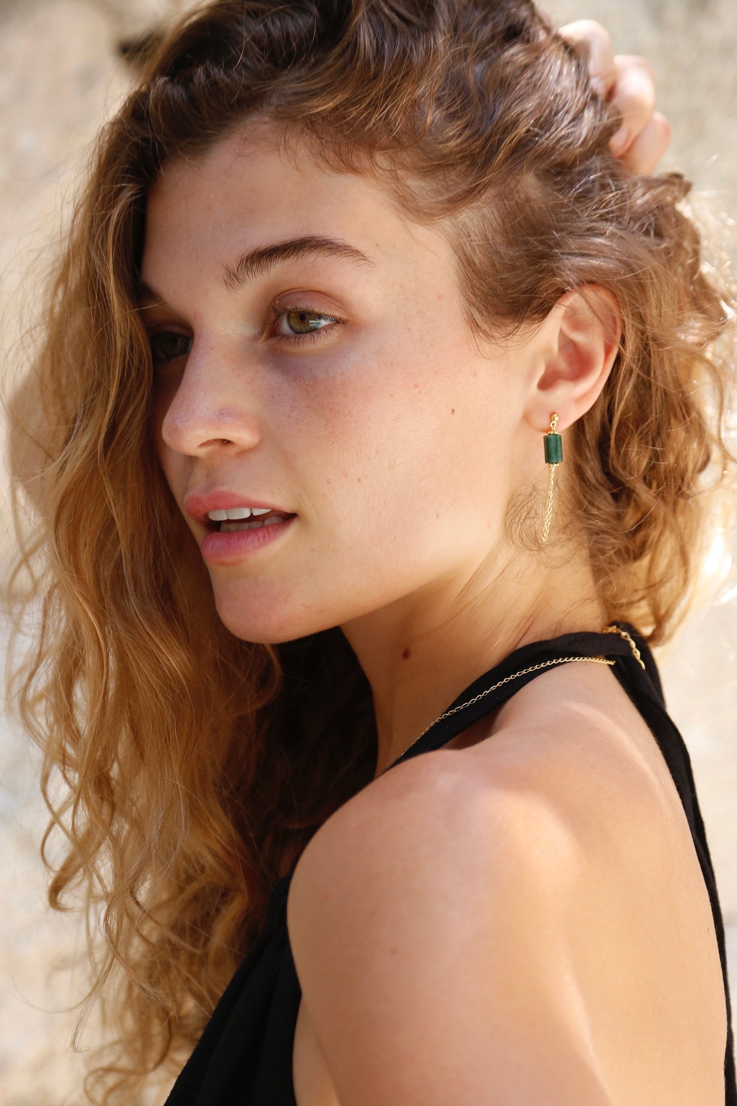 Emerald Eye Earrings