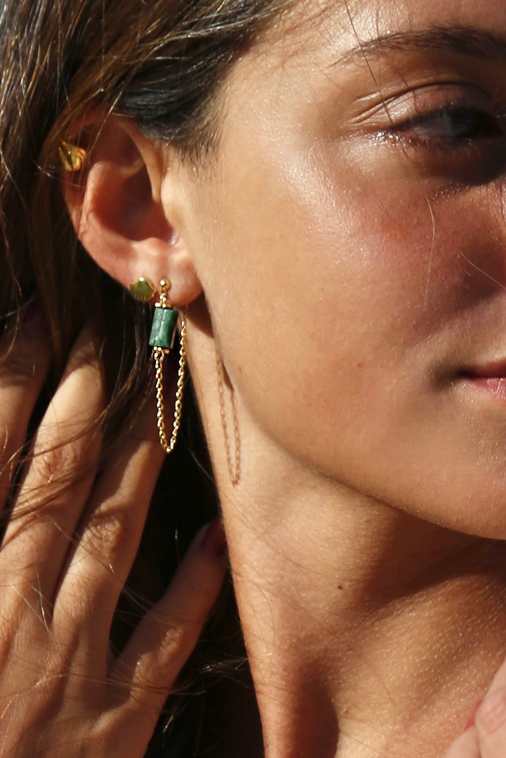 Emerald Eye Earrings